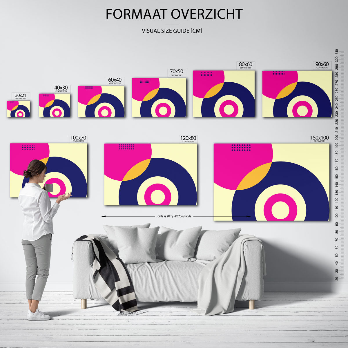 Cirkelvormen en kleur Poster