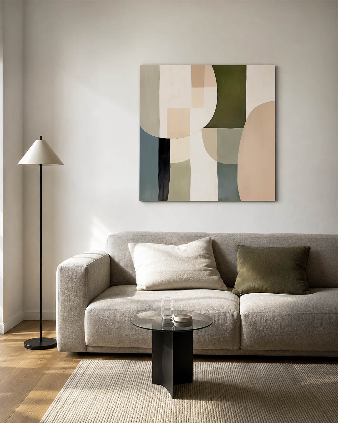 Geometrische vormen compositie Kunstwerk