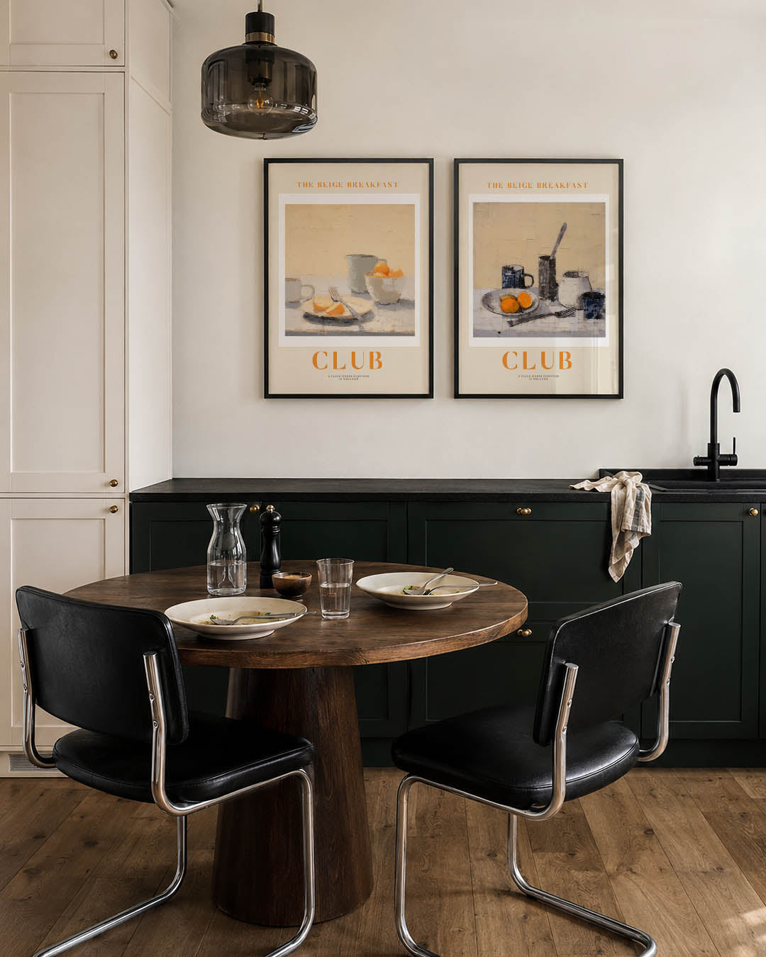 Ontbijt in beige Posterset