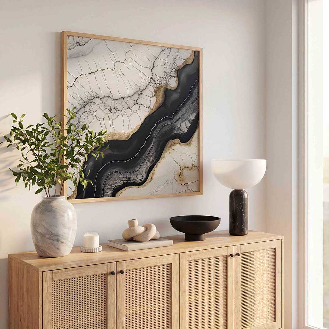 Abstracte lijnen en patronen Poster