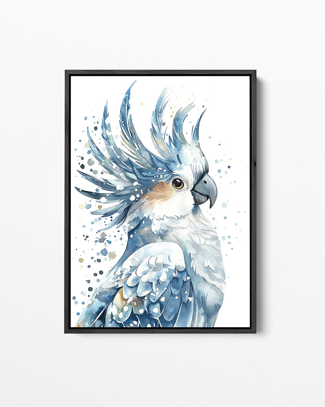 Vogelsilhouet in blauwtinten Kunstwerk