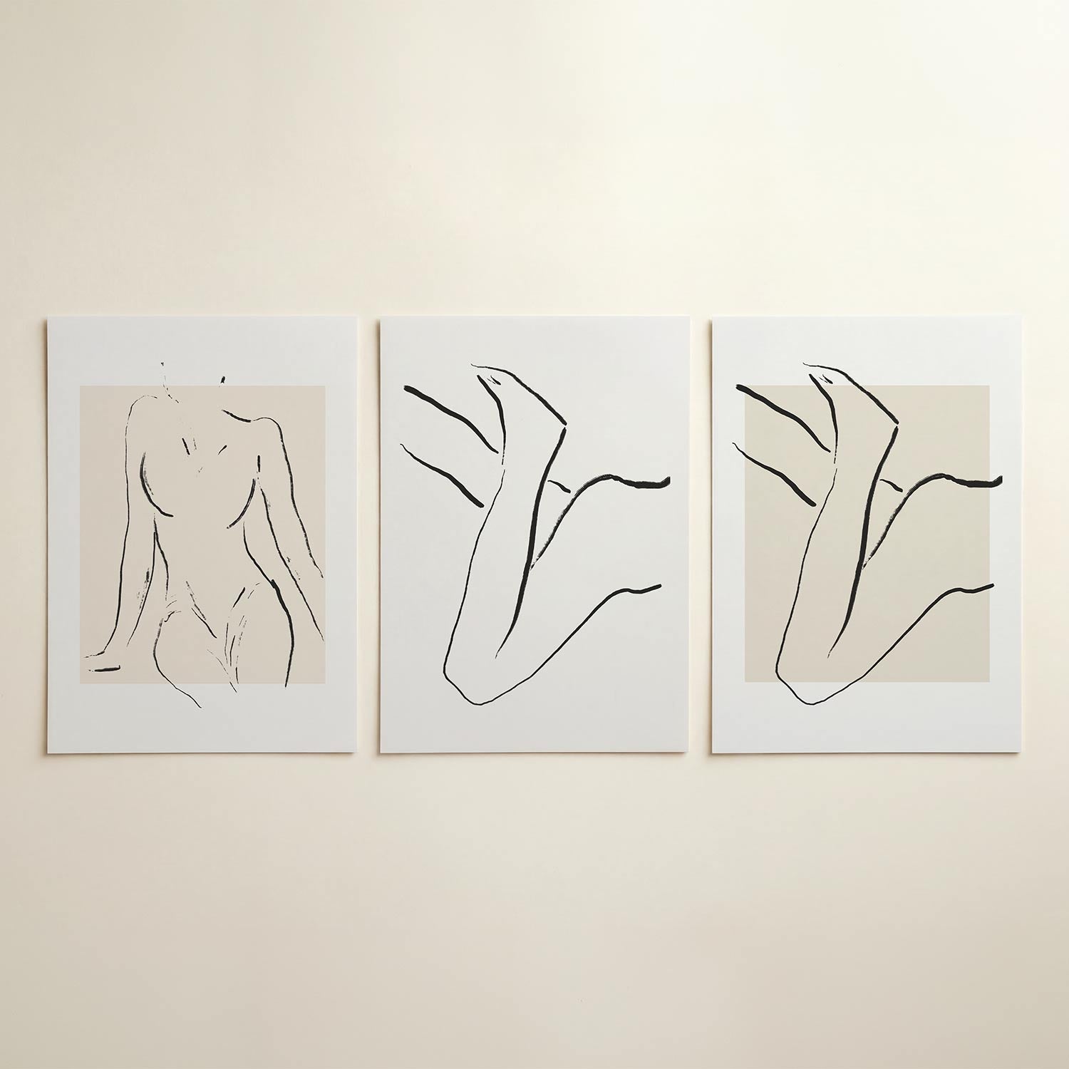 Lijnenspel en vormen Posterset