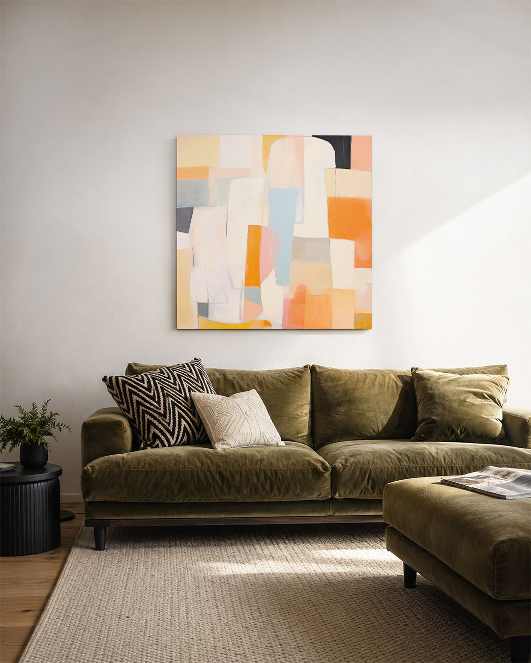 Kleurrijke vormen Kunstwerk