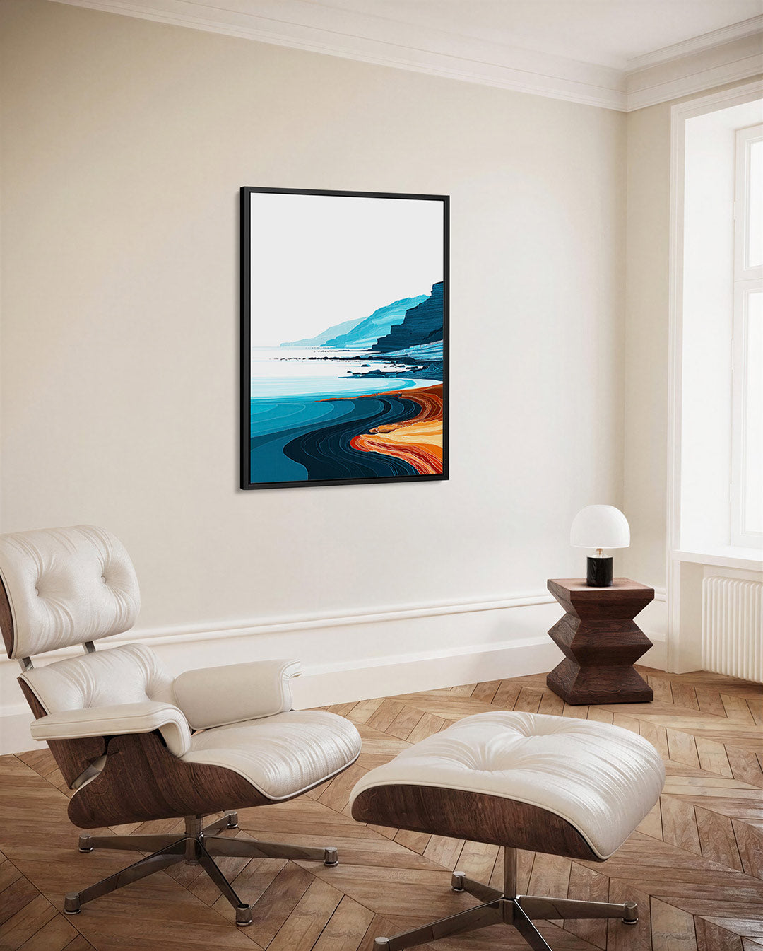 Kustlijn in lijnen Kunstwerk