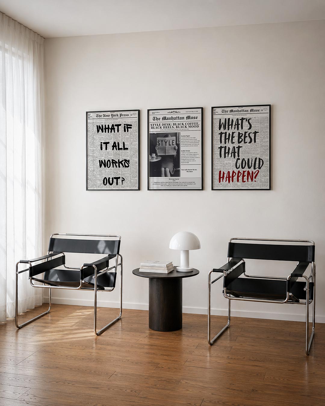 Typografische uitdrukking Posterset