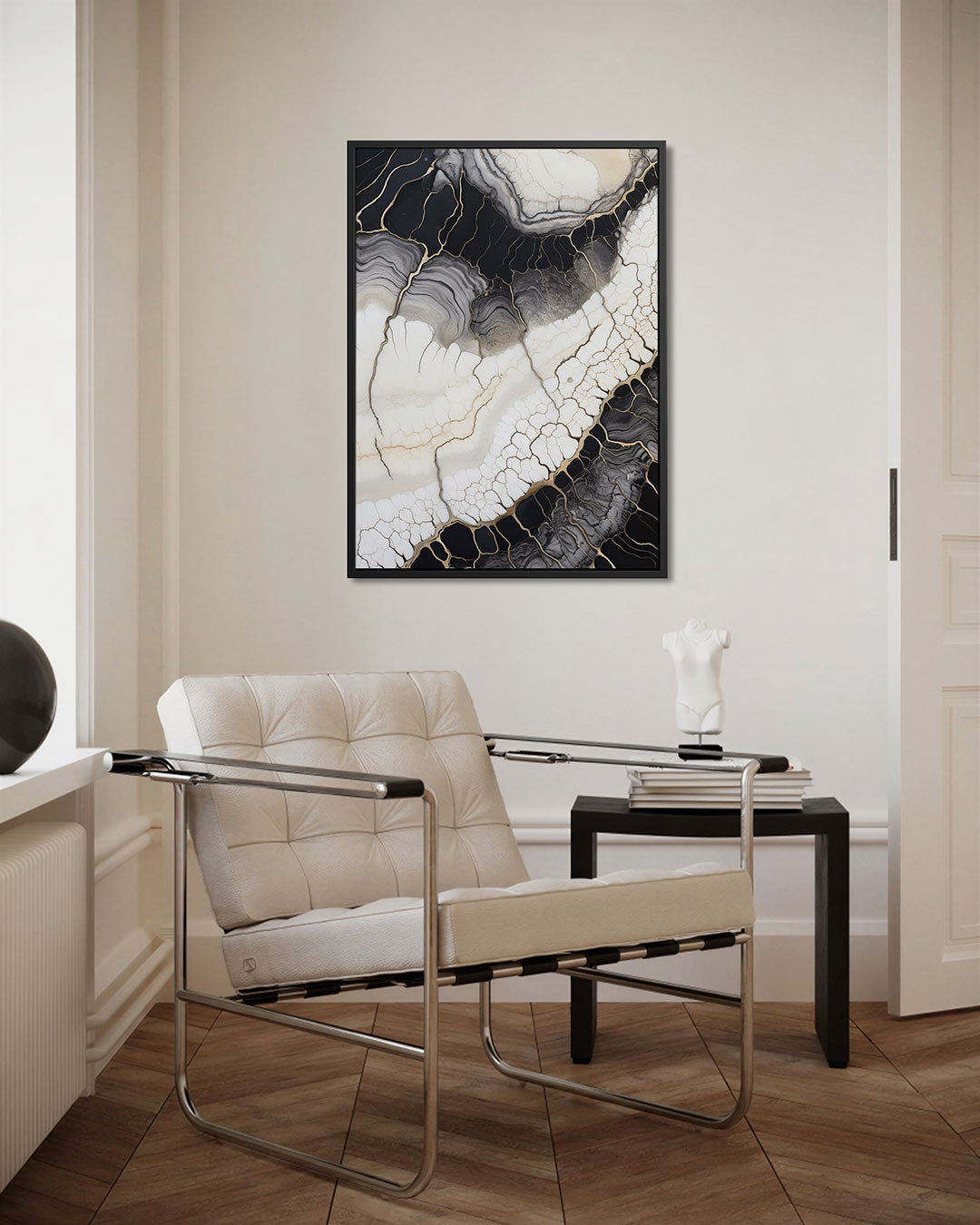Organische lijnen compositie Kunstwerk