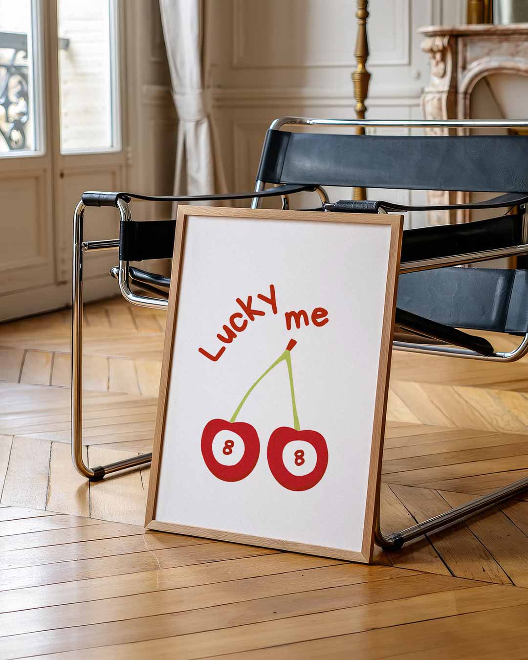 Lucky Me Kersen Poster-WallArtistic
