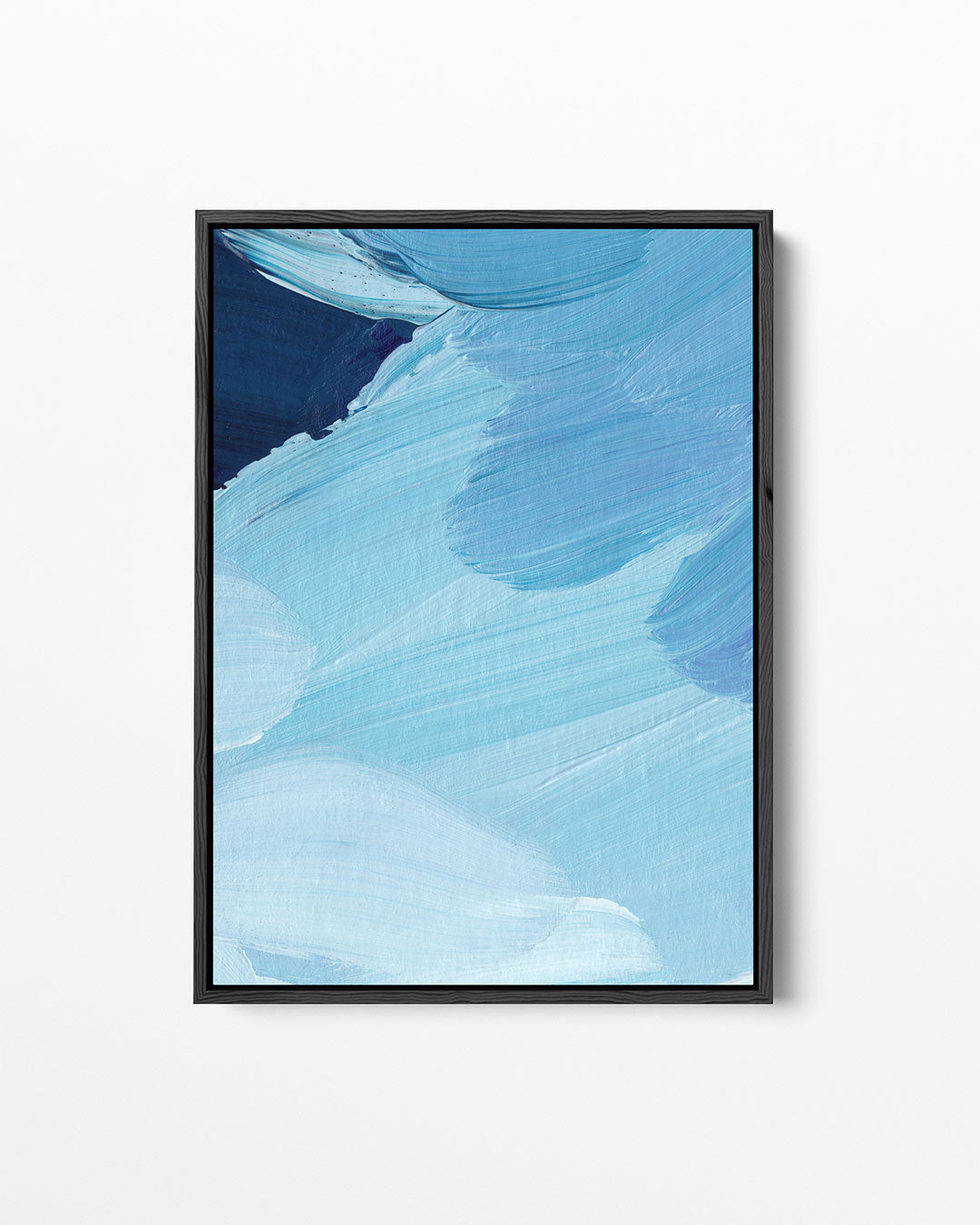 Vloeiende blauwe bewegingen Kunstwerk