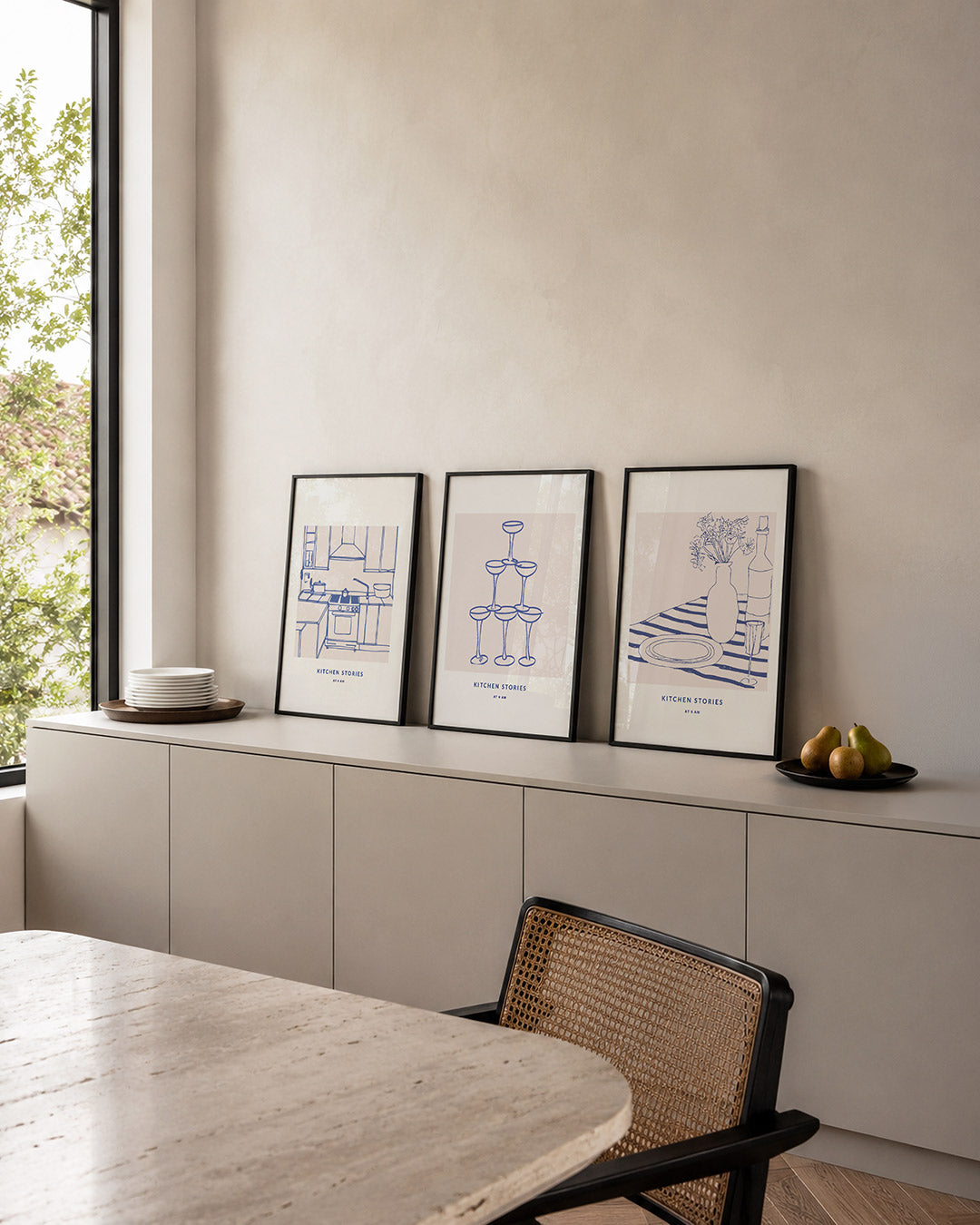 Keukenlijnenspel Posterset