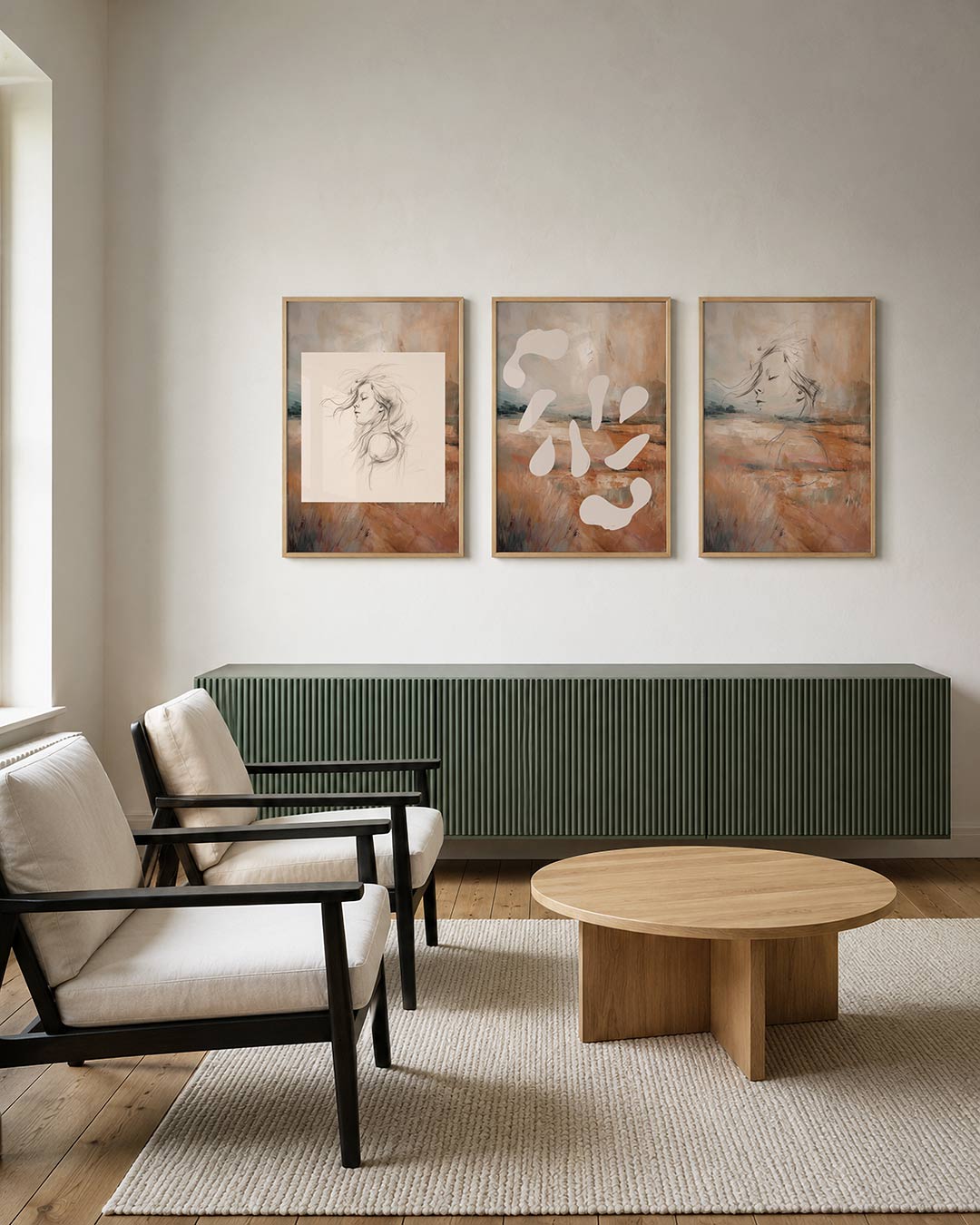 Lijnenspel en kleuren Posterset