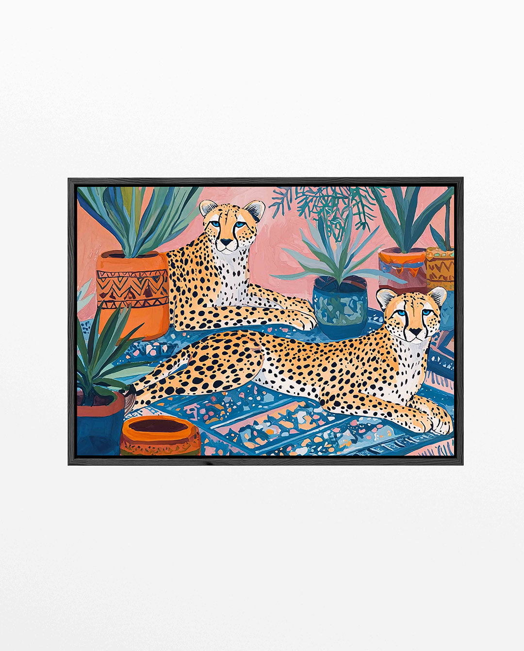 Luipaarden en planten Kunstwerk