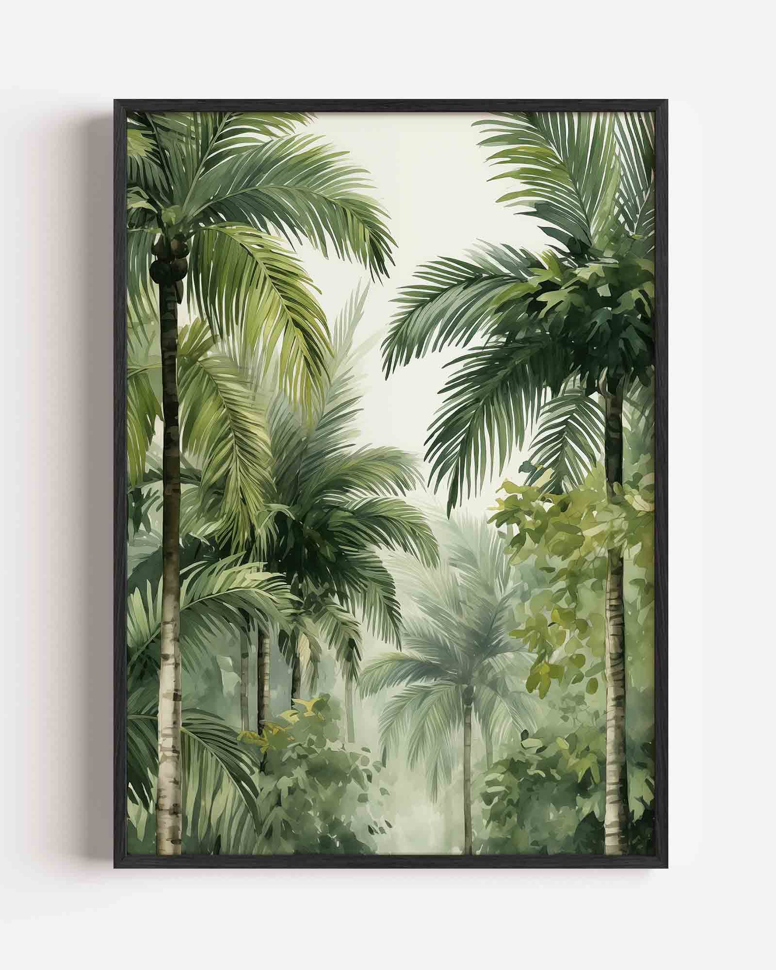 Palmbladeren en bomen Poster