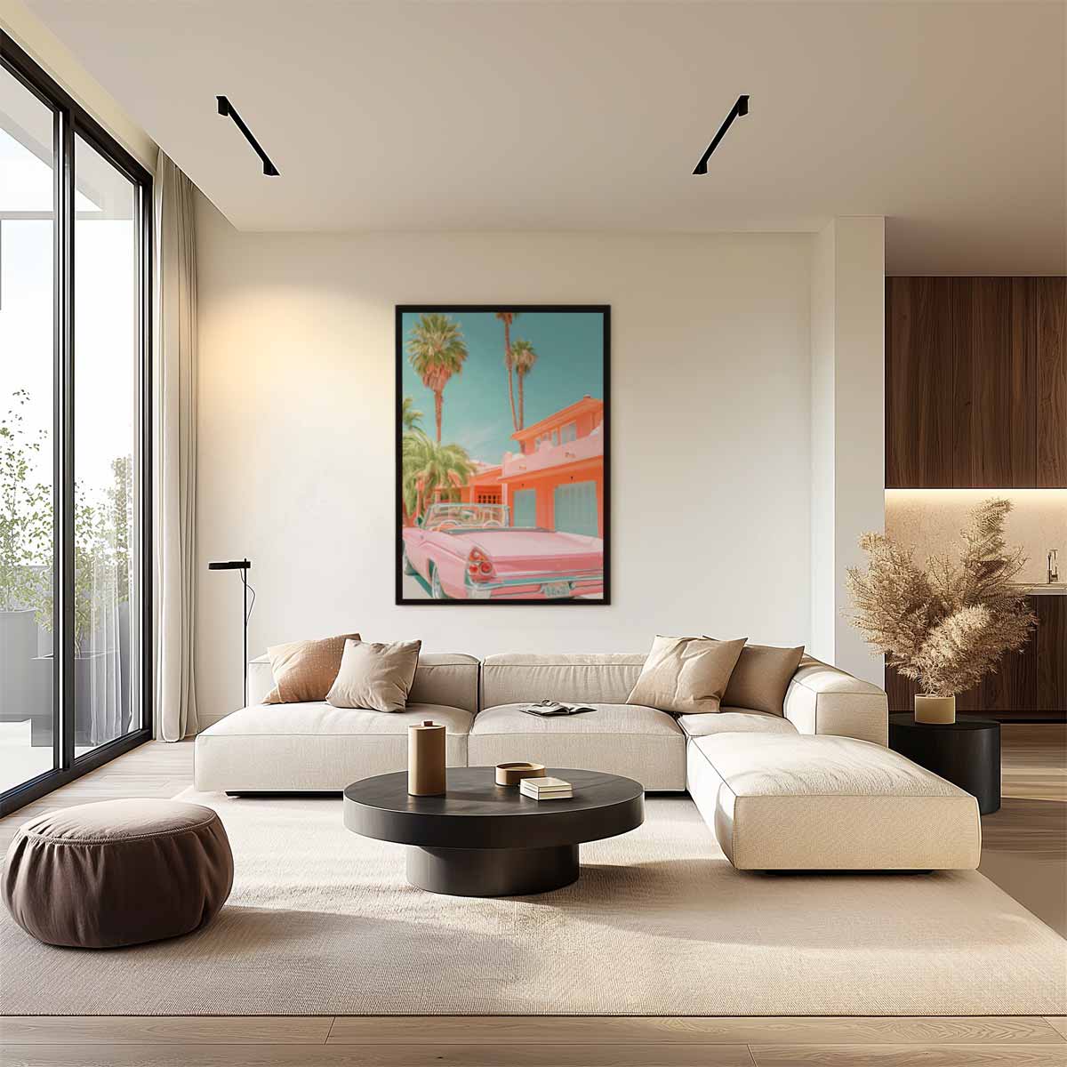 Retro Zomerdroom Kunstwerk-canvas-dibond-plexiglas-wanddecoratie-WallArtistic