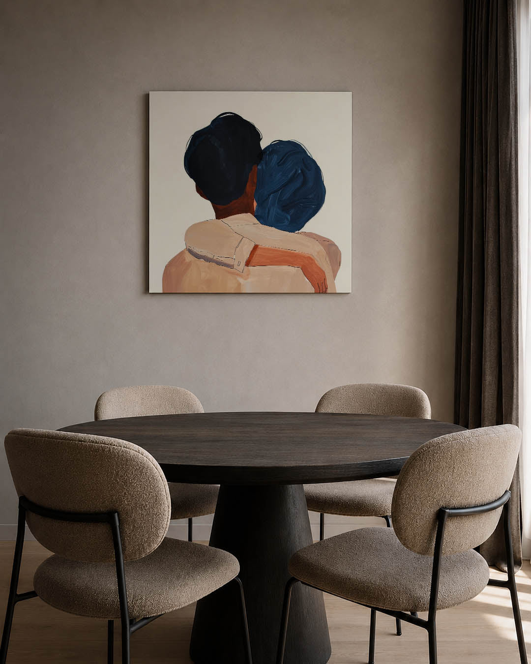 Intieme omhelzing Kunstwerk