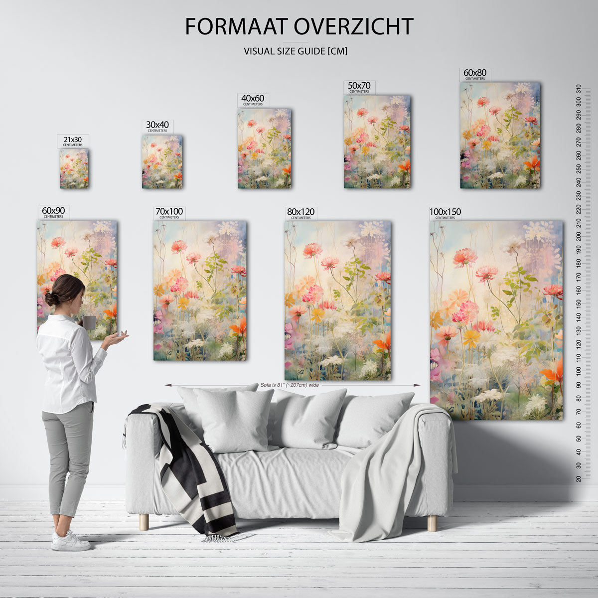 Bloemen en bladeren Poster