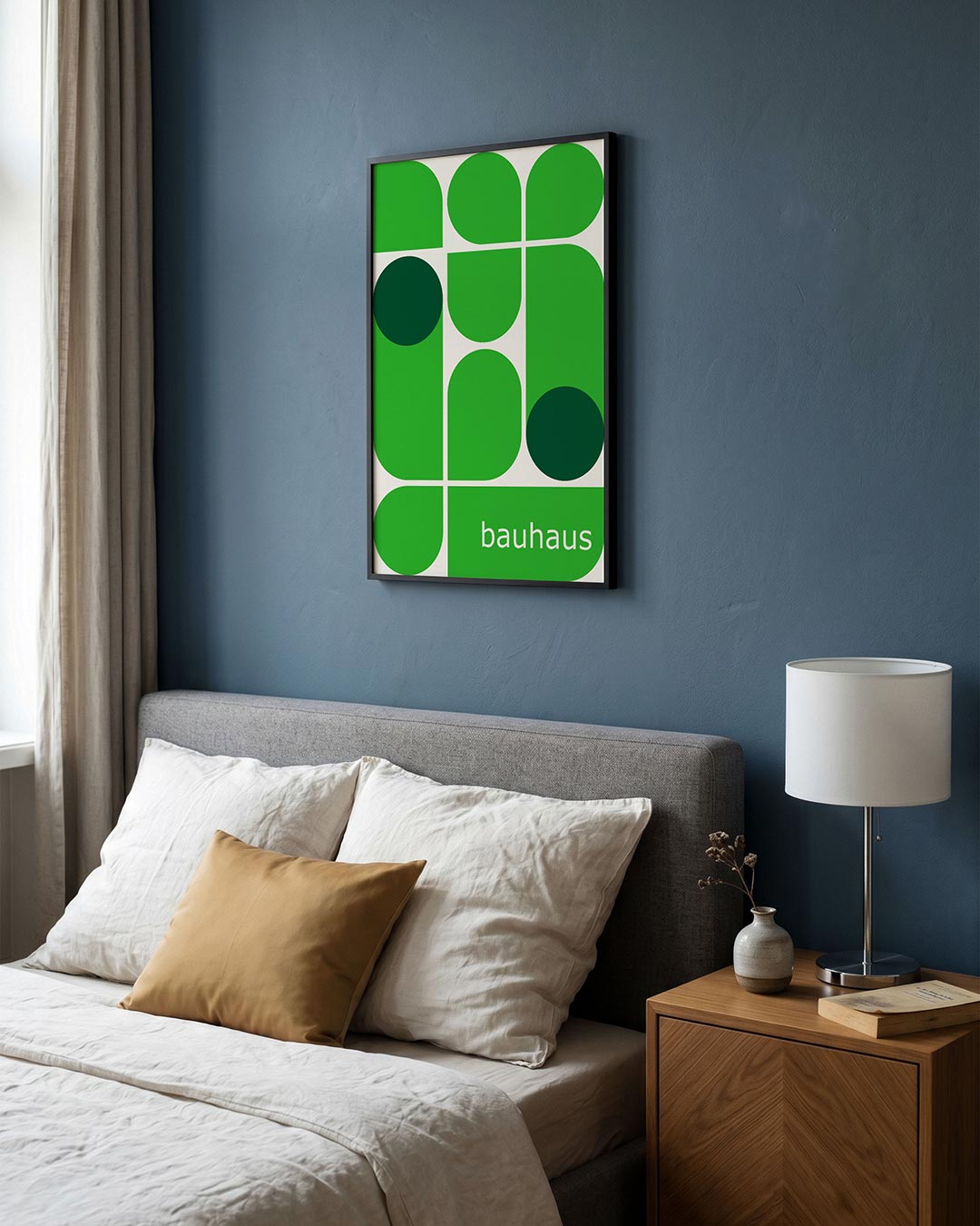 Groene vormencompositie Poster