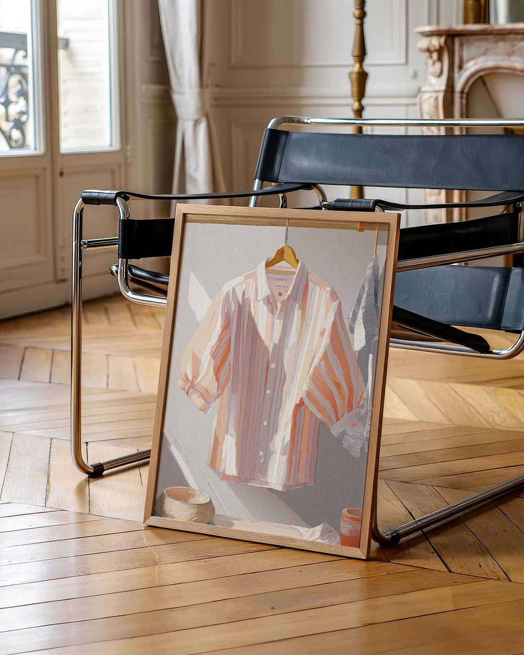Zomerse Strepen Blouse Poster-WallArtistic