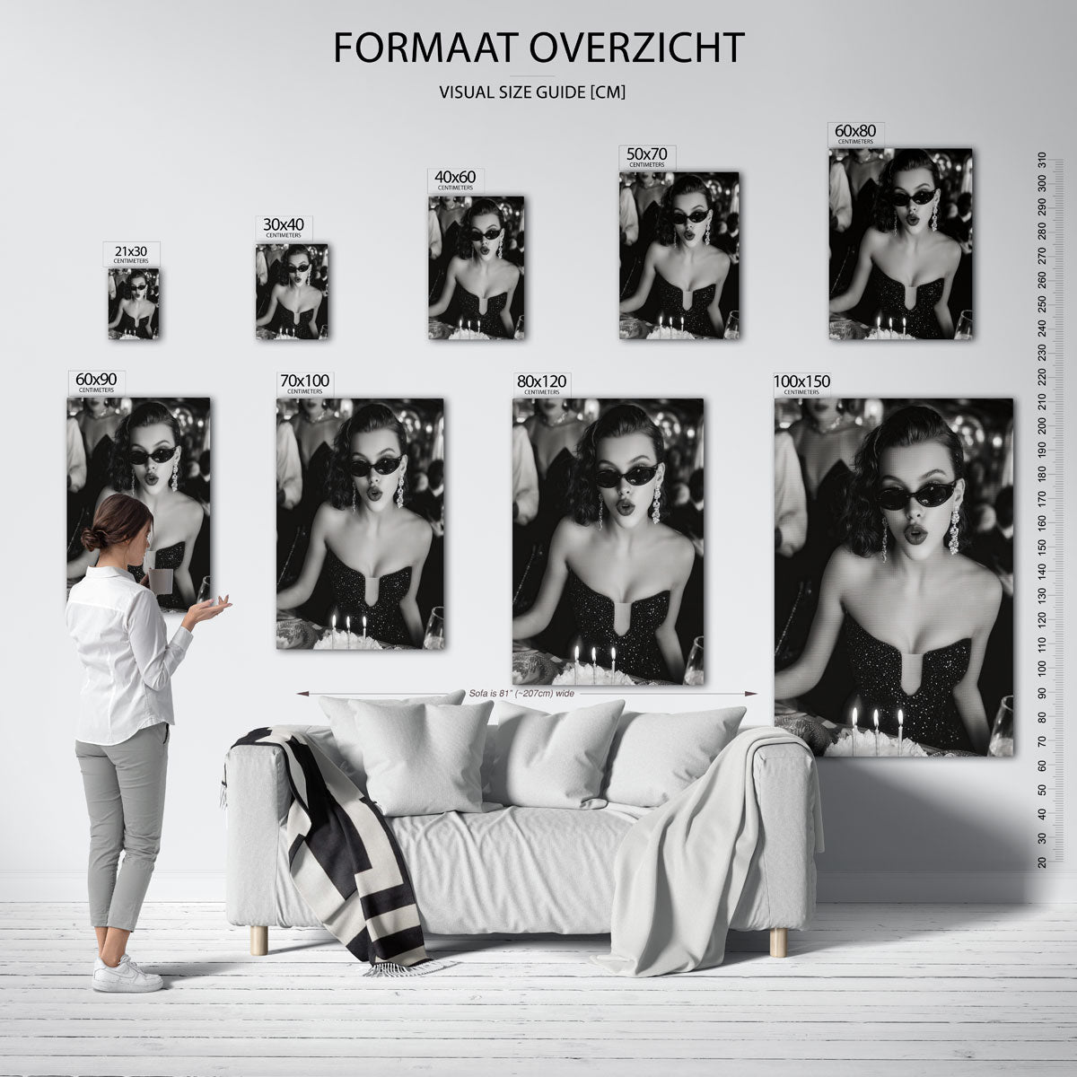 Vrouw met zonnebril Poster