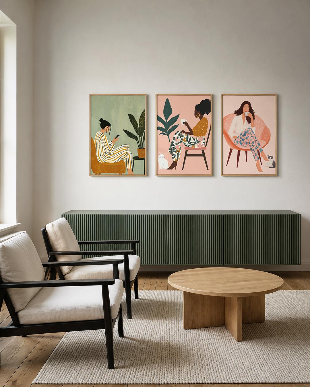 Rustige zithoek Posterset