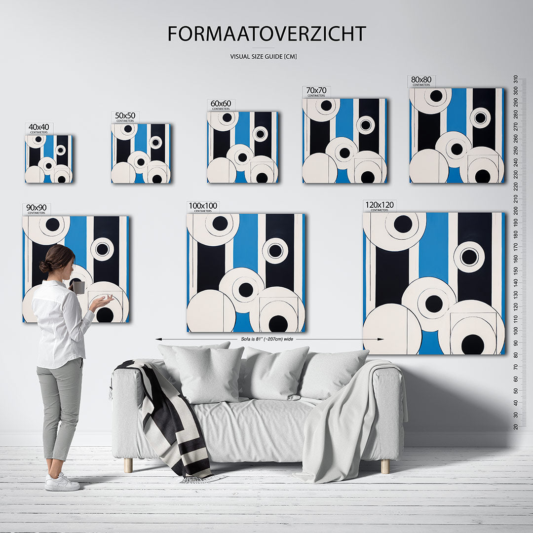 Geometrische cirkelcompositie Kunstwerk