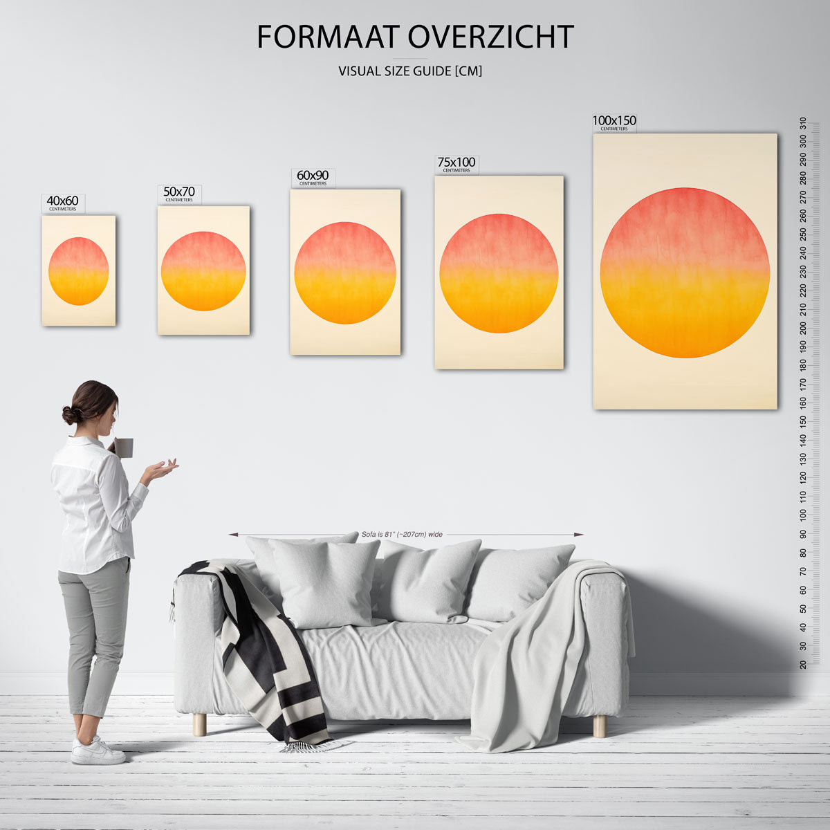Kleurrijke cirkel Kunstwerk