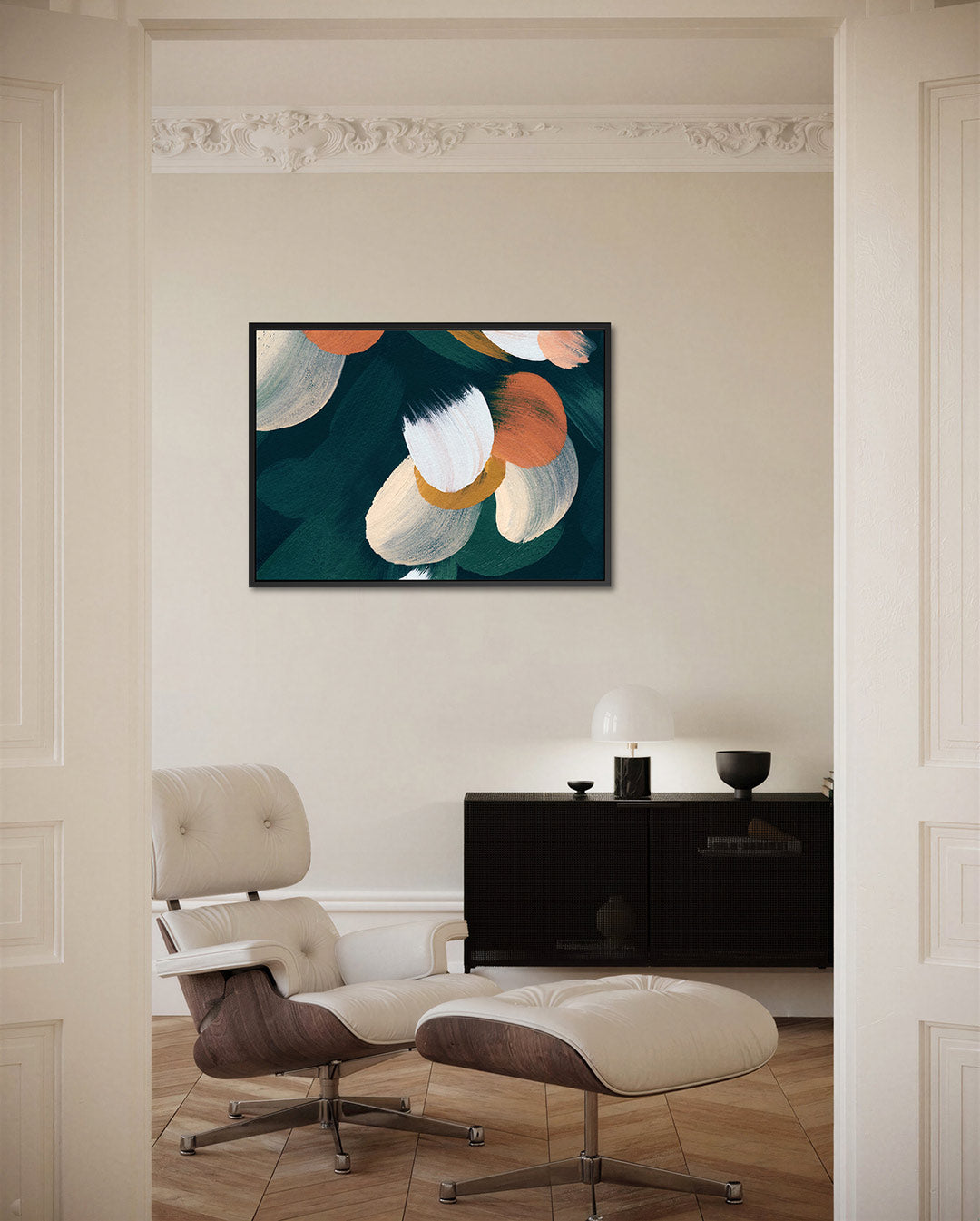 Dynamische borstelstreken Kunstwerk
