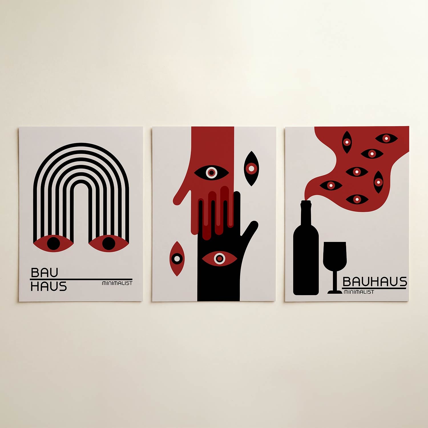 Lijnen en ogen Posterset