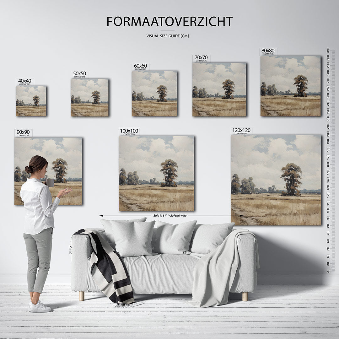 Rustige landschap weergave Kunstwerk