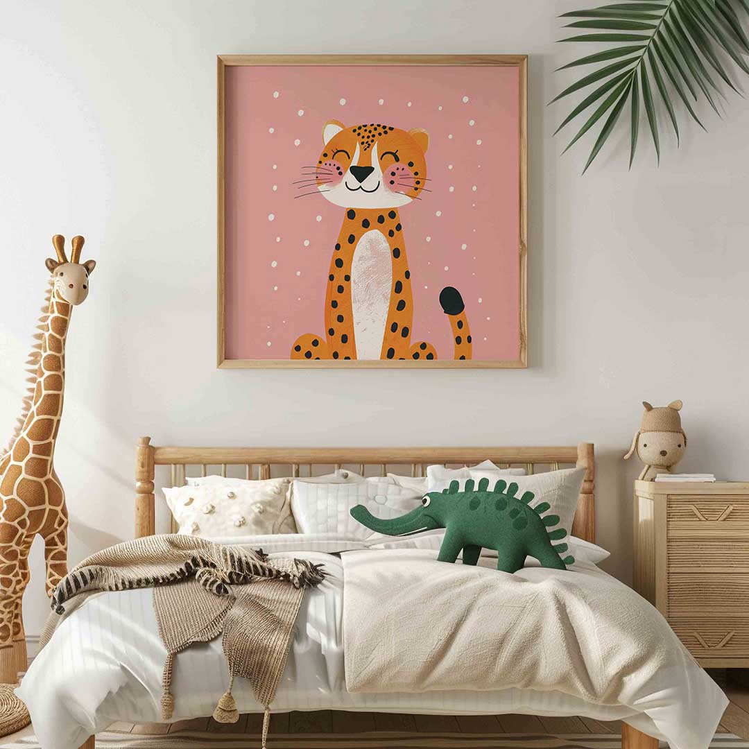 Lachende luipaard Poster