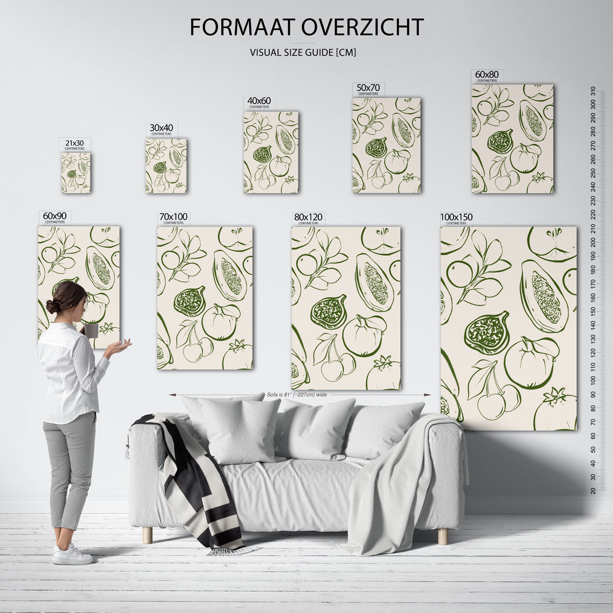 Fruit en bladeren Poster