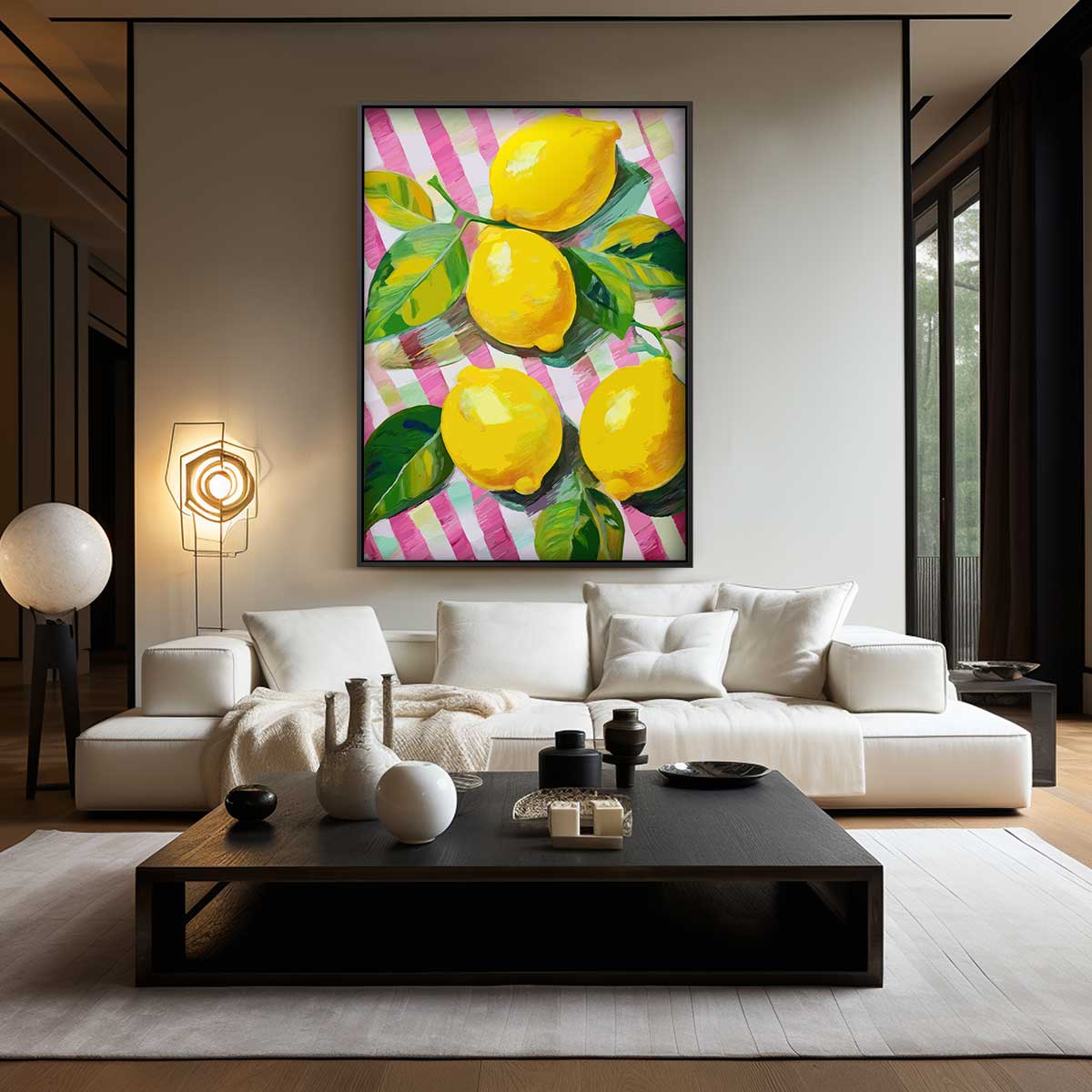 Zomerse Citroentjes Kunstwerk-canvas-dibond-plexiglas-wanddecoratie-WallArtistic