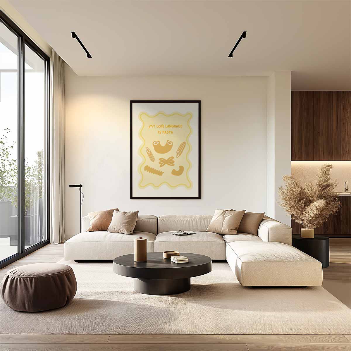 Pasta Liefde Poster Kunstwerk-canvas-dibond-plexiglas-wanddecoratie-WallArtistic