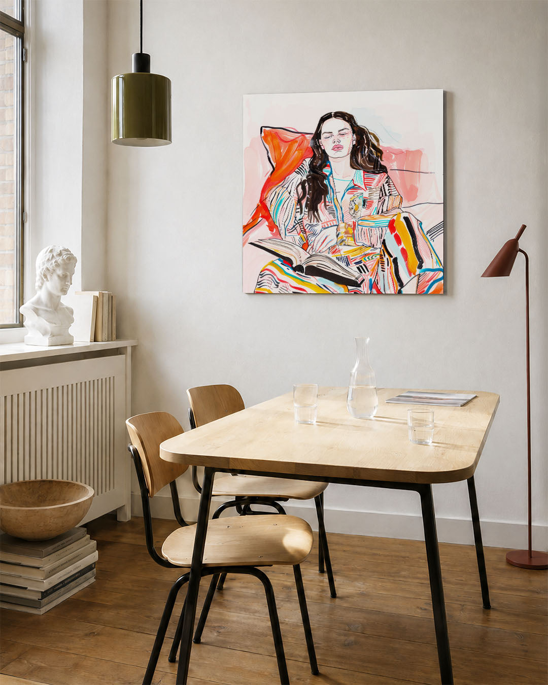 Kleurrijke lezing Kunstwerk