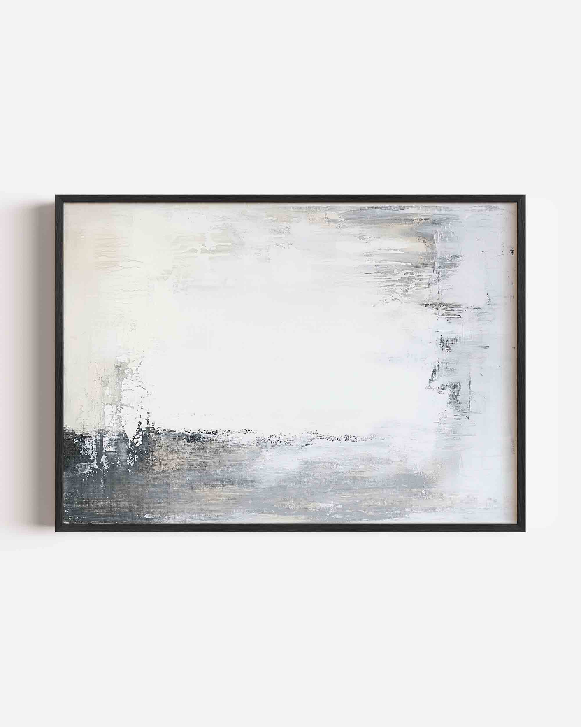 Abstracte grijze en witte Poster