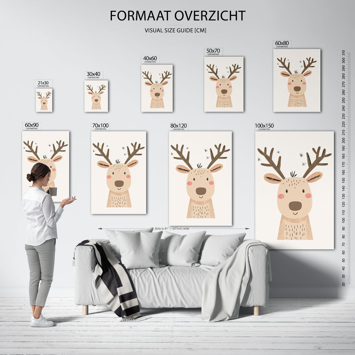 Hert met gewei Poster