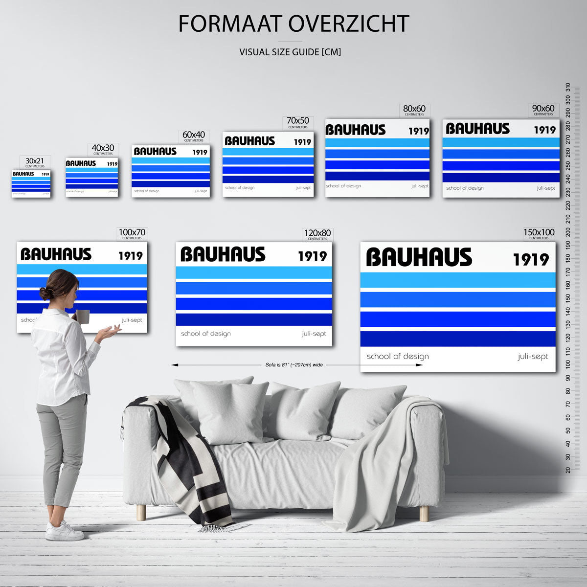 Kleurvlakken en lijnen Poster