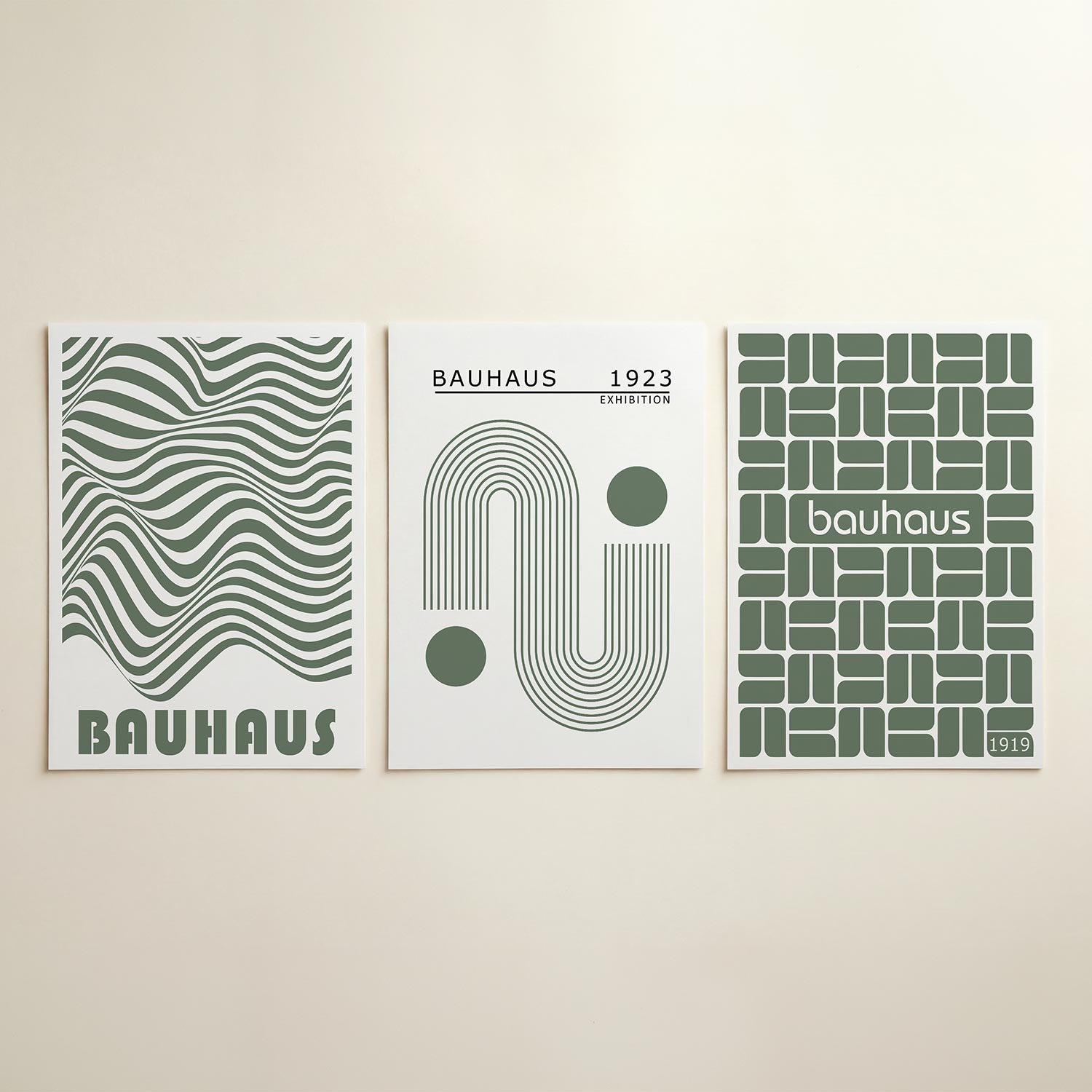 Golvend lijnenspel Posterset