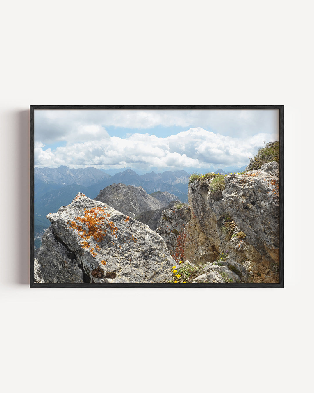 Berglandschap met rotsen Poster