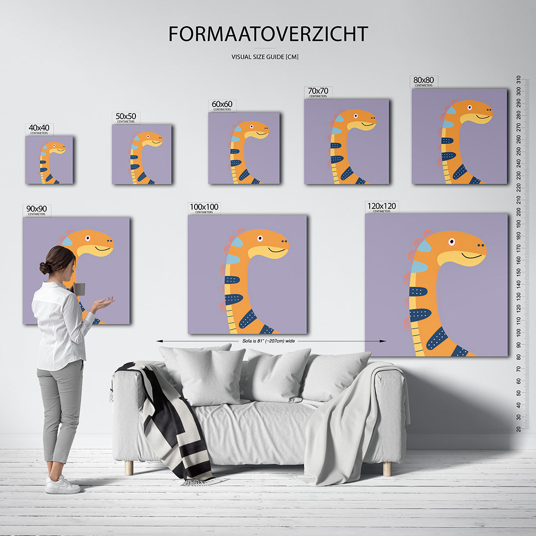 Vrolijke dinosaurus Kunstwerk