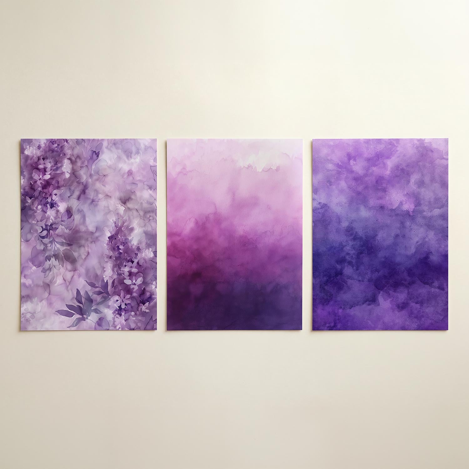 Bloemige vormen Posterset