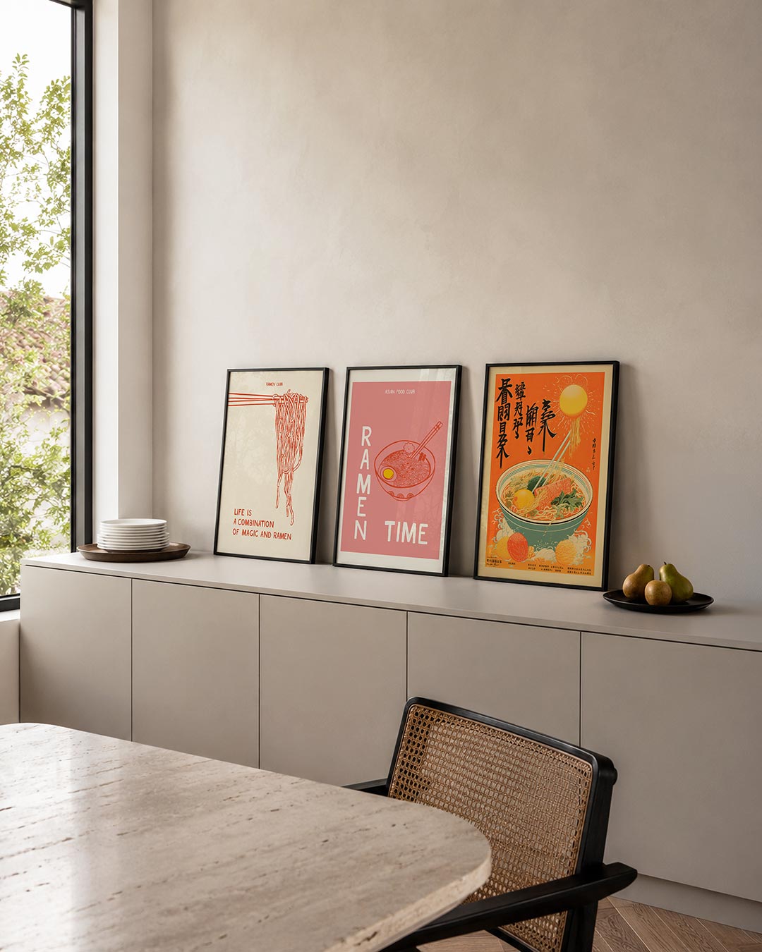 Lijnen en noodles Posterset