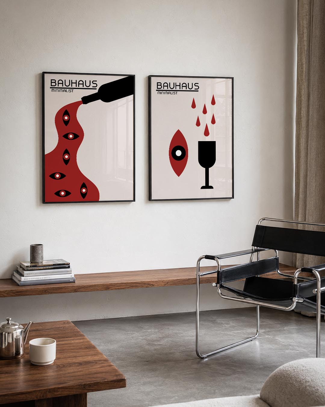 Vloeiende vormen Posterset