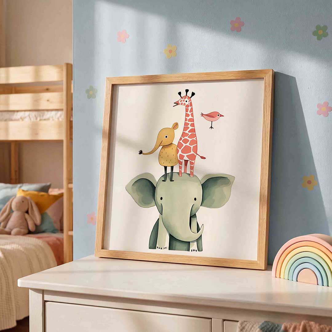 Dierenstapel Poster
