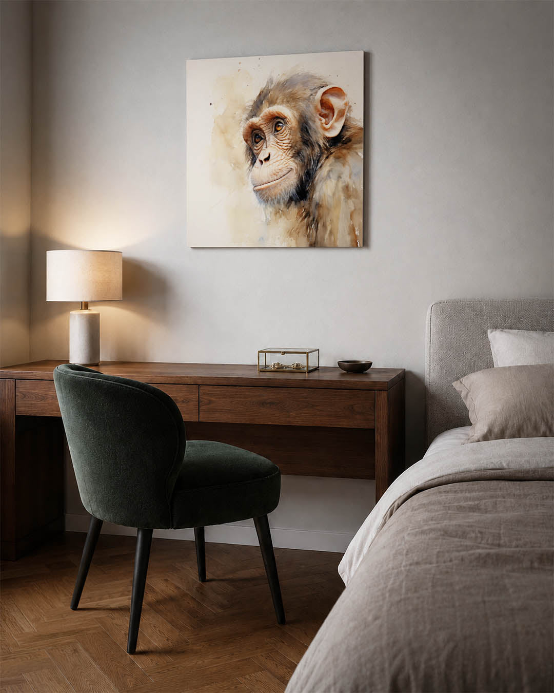 Dromerige aap Kunstwerk
