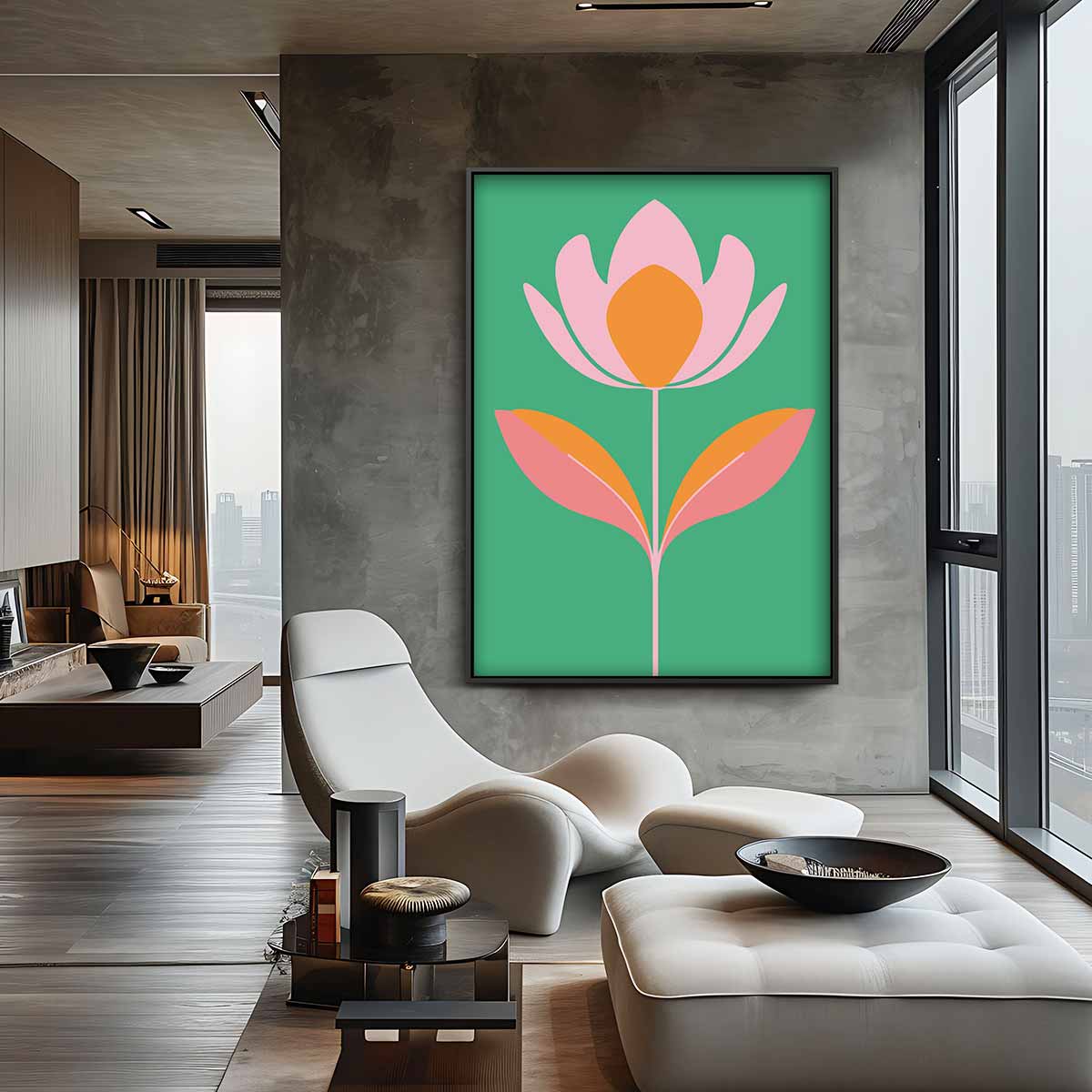 Bloemvol Geluk Kunstwerk-canvas-dibond-plexiglas-wanddecoratie-WallArtistic