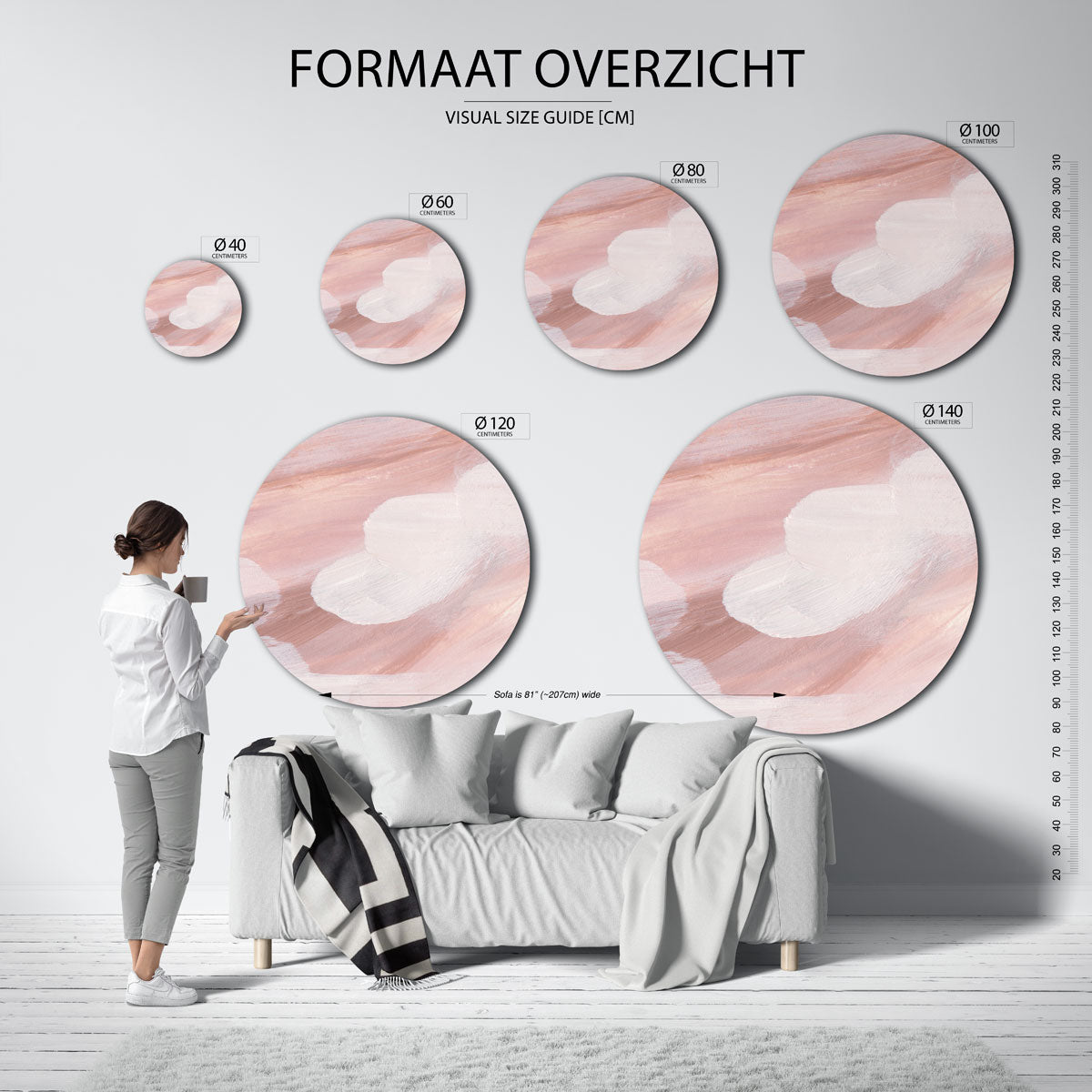 Zachte penseelstreken Muurcirkel