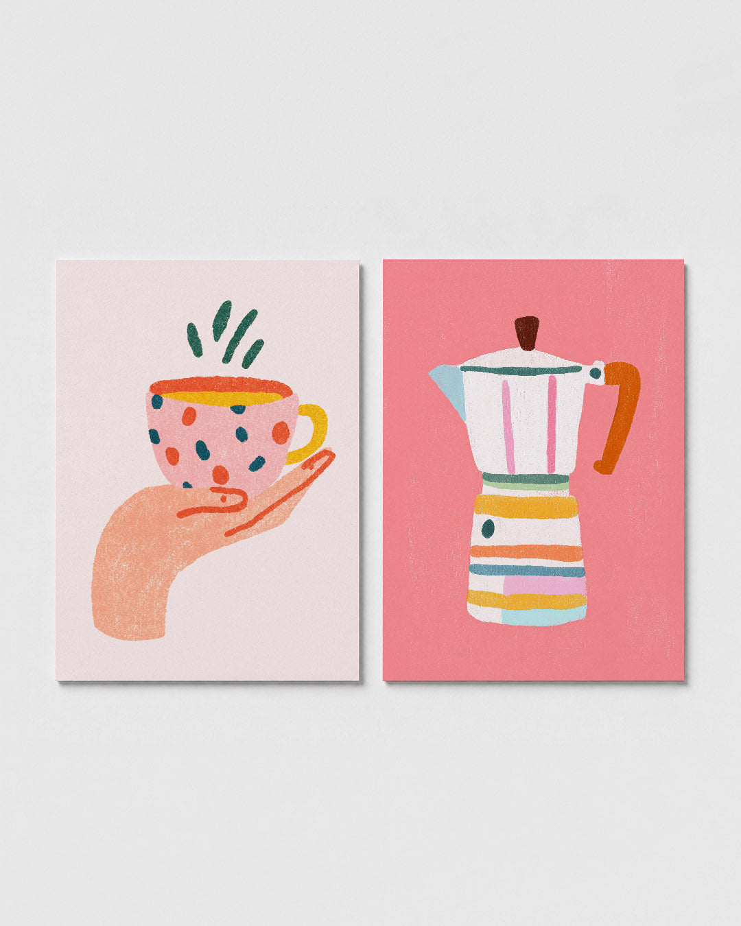 Vrolijke kleurvlakken Posterset