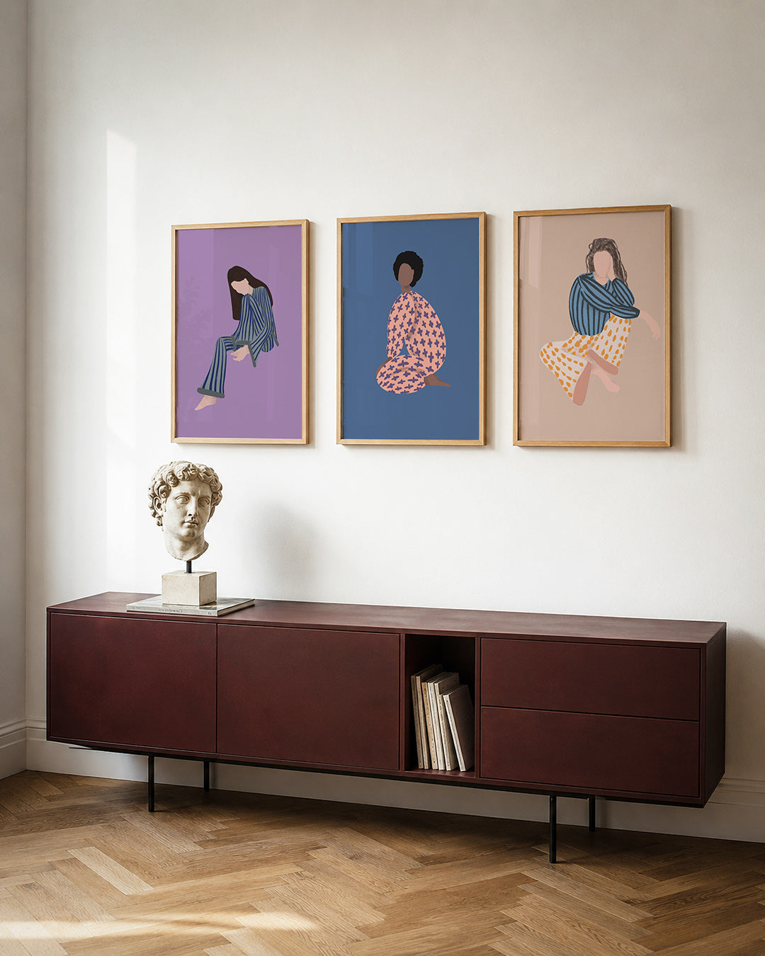 Gestreepte vormen Posterset