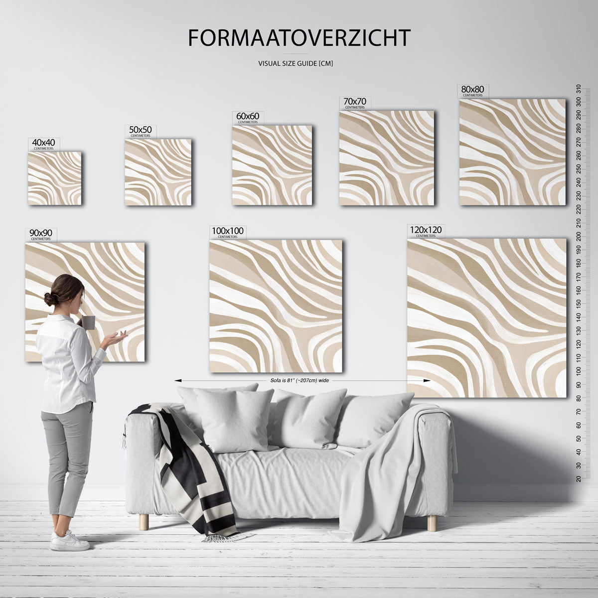 Golvende lijnen Poster