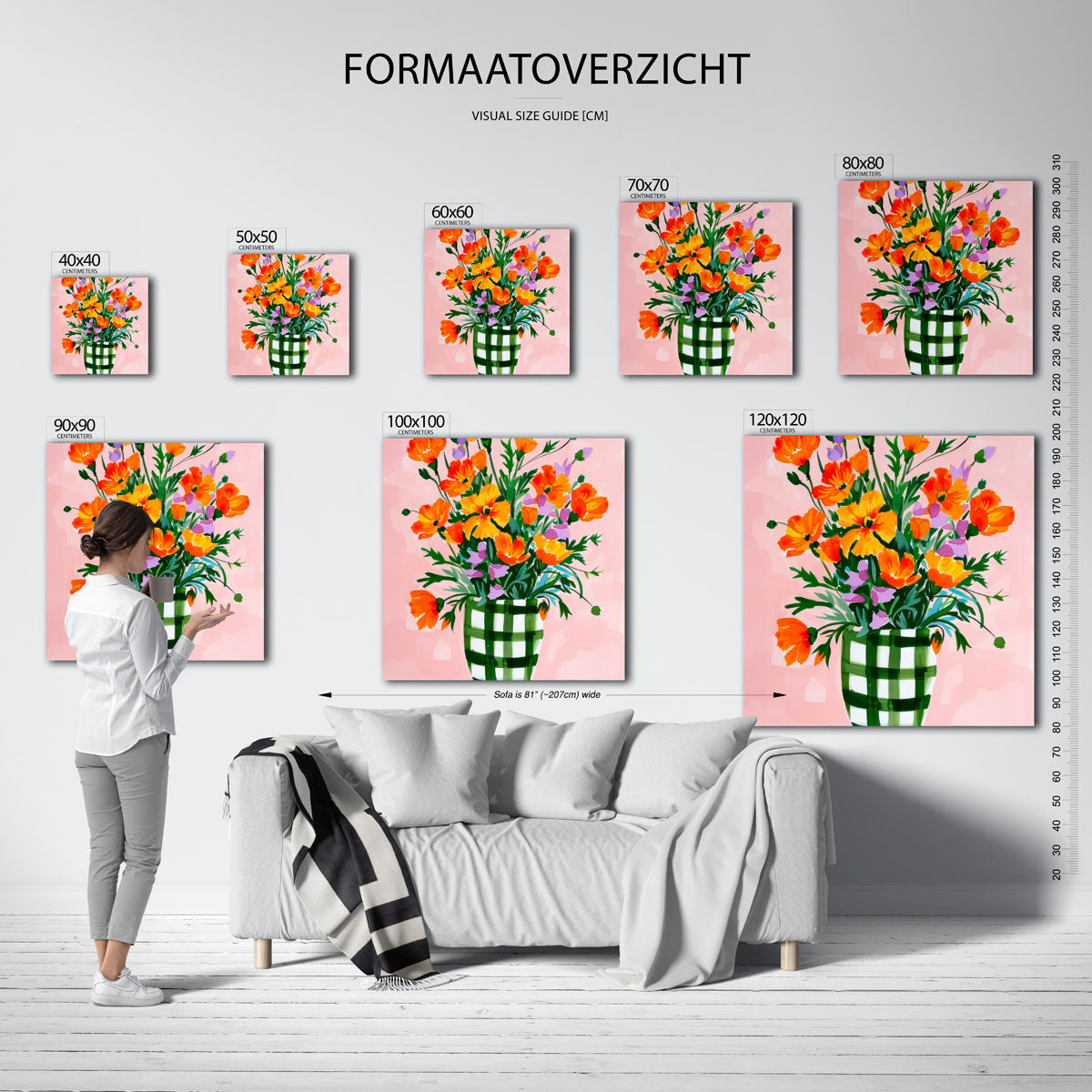 Bloemen in vaas Poster